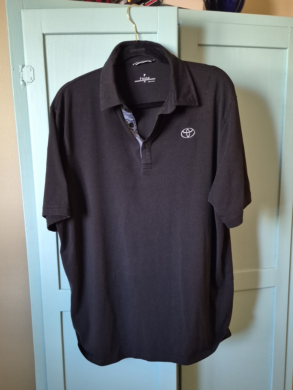 Fossa Men's Black Polo Shirt Size XL